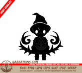 Cute Halloween Witch SVG -  Drawing with Hat SVG